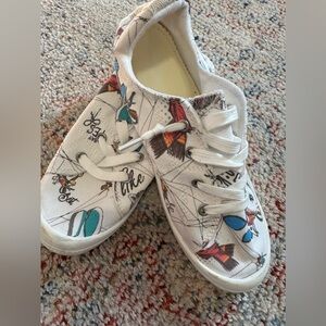 Womens Colorful Graphic Sneakers